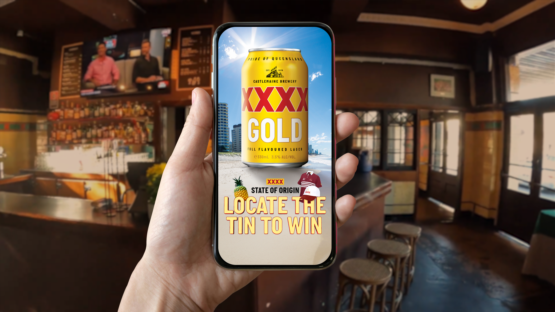 Bringing XXXX’s Pride in its Queensland origin. To the pub.