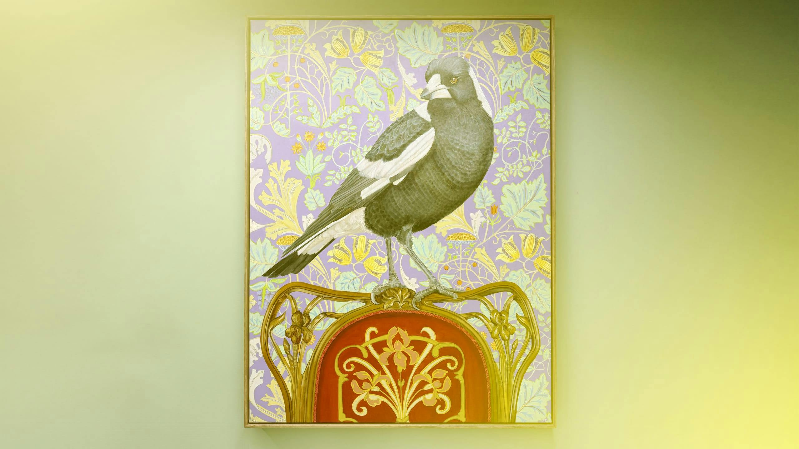 An artwork of a magpie in the AFFINITY offices